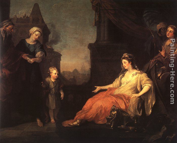 Moses Brought Before Pharaoh's Daughter painting - William Hogarth Moses Brought Before Pharaoh's Daughter art painting